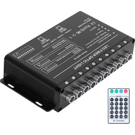 12-V-LED-Lichtfaser-Lichtset mit 10 Löchern, Fernbedienung, für Zuhause, Auto und Deckendekoration (1/5)