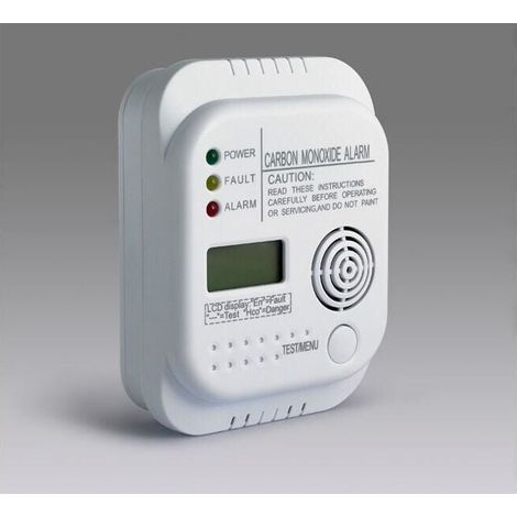 Kohlenmonoxid-Detektor, batteriebetrieben, Gasdetektor mit Display und Temperaturanzeige (1/5)