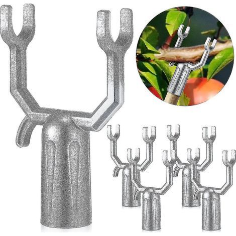 Set mit 6 Aststützen aus Metall zum Begradigen von Ästen, ideal für Weinberge, Obstgärten und Gärten – Silber (1/5)