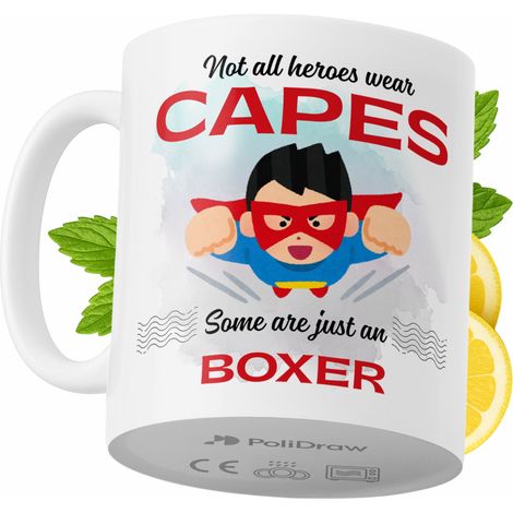 Lustiger Becher für Boxer – ideal für Kaffee und Tee. Mit witzigem Textdesign. Perfekt für Geburtstage, Namenstage, Feiertage und besondere Anlässe. Hochwertiger Becher für Zuhause, Büro und Arbeit. F