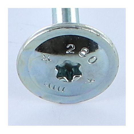 Vis bois TEKOR Tête disque TORX T40 Pointe antifendage type 17 10X280 Filetage partiel Acier zingué - 50 pièces