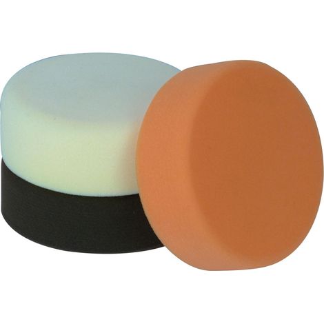 EPONGE DE POLISSAGE Ø150MM 3PCS EXTRA DOUX + DOUX + MOYEN/DUR