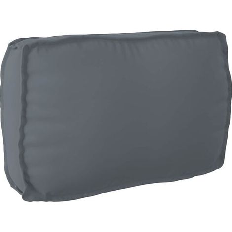 Coussin gris anthracite, 70 x 40 x 12 cm, tissu Oxford. (1/5)