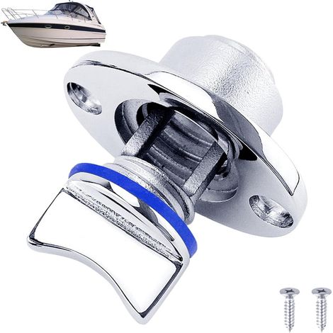 Boat Drain Plug, Stainless Steel Marine Plug Set – Sealed, Rustproof, with Kayak Drain Plug, Waterproof Sealing Ring for Kayaks and Fish Wells, Blue