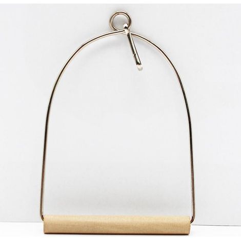 Schaukel aus Metall und Holz, 14,5 cm x 8 cm – Papageienspielzeug (1/5)