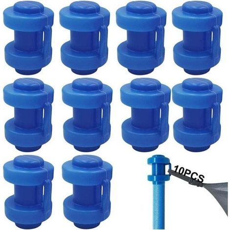 Capuchons De Poteaux De Trampoline Filet Sécurité Des Embouts Pièces Détachées Trampolines Chapeau De Mât Trampoline Accessoires De Trampoline Pour Filet Crochet Trampoline Alimentation Bleu,16 Pcs (1/4)