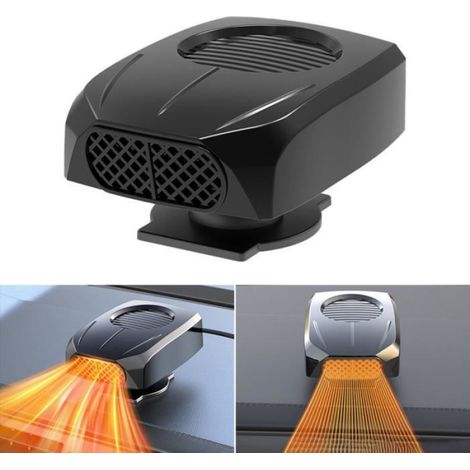 Chauffage D'appoint Pour Vehicule - Chauffage PTC 120 W - 12 V DC Allume-Cigare - Angle Oscillant 360° - Noir ×1 (1/4)