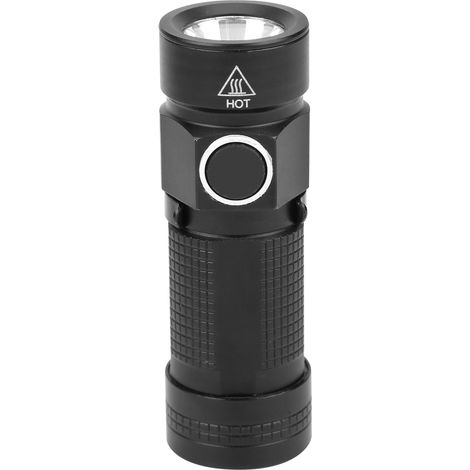 Lampe de poche LED rechargeable USB, torche étanche compacte pour activités extérieures