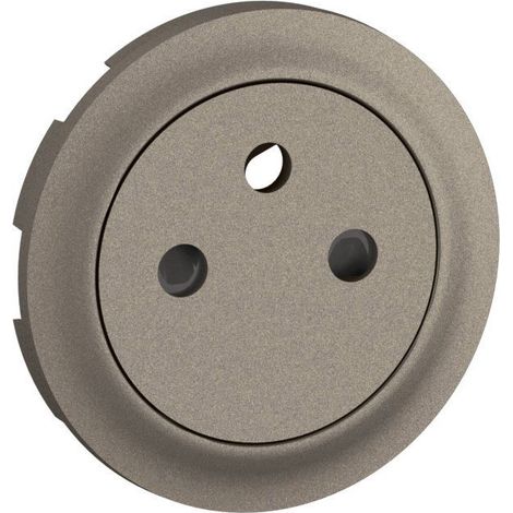 Plaque Legrand CT0111 pour prise électrique 2P+T en surface Céliane – Plastique haute qualité – Finition titanium