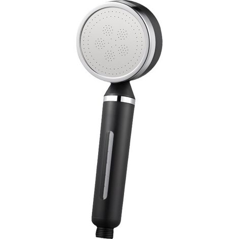 Pommeau de douche à pression pour usage domestique, filtre de salle de bain pour les soins de la peau, pommeau de douche à pression，noir (1/5)