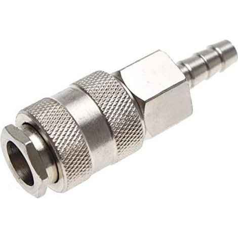 Raccord rapide pour air comprimé – Modèle 3226-1 – Raccord de tuyau 8 mm, en laiton nickelé, livré à l’unité
