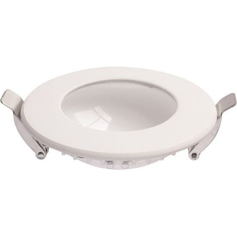 Downlight LED Empotrable Redondo 18W Regulable, LED Oculto, Aro Blanco y Cristal Transparente