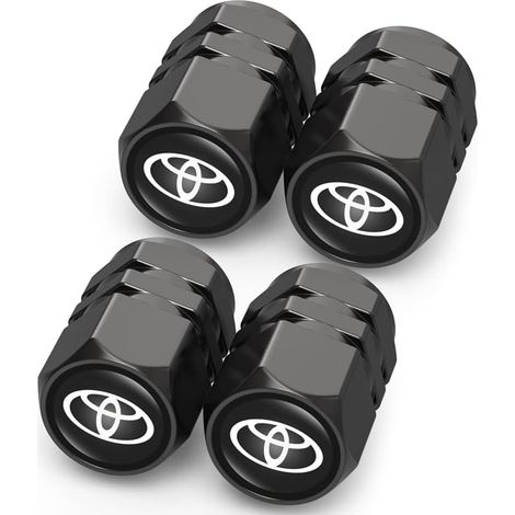 4PCS Valve Pneu Voiture pour Toyota Corolla Avalon Camry Prius Allion RAV4 Highlander, Résistant à la Corrosion Bouchon de Valve Voiture, Voiture Accessoires (1/4)