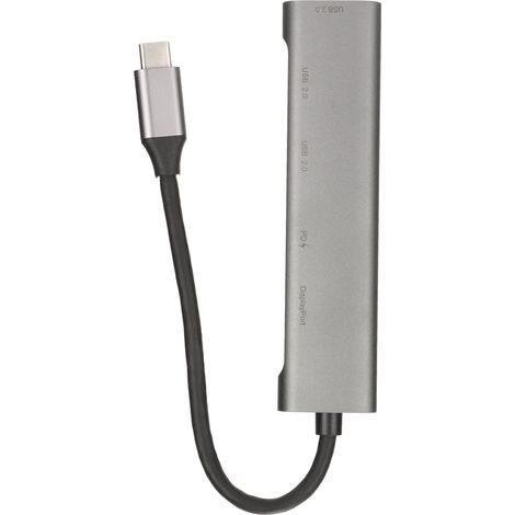 USB-C-Hub, USB-C-auf-DisplayPort-Adapter, 5-in-1-USB-2.0-PD-Hub, Dockingstation (1/5)