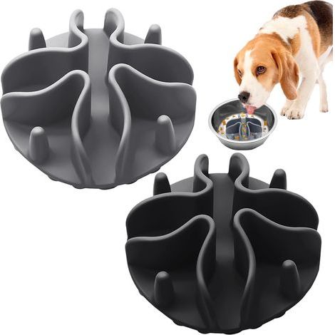 2 comederos de alimentación lenta para mascotas, comederos antiahogo para perros, comederos de alimentación lenta, almohadillas de silicona para lamer, adecuados para mascotas pequeñas y medianas. (1/5)