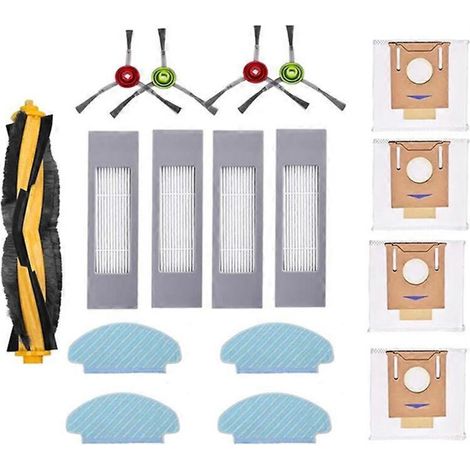 Pièce de rechange pour aspirateur robot N10 N10 PLUS : brosse principale, filtre HEPA, lingette de nettoyage et sac à poussière. (1/5)