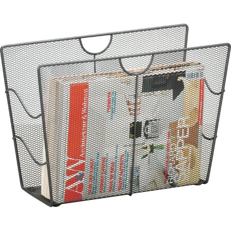 Zeller Porte-revues Métal Gris Moderne Élégant 39x17,5x27 cm (1/2)