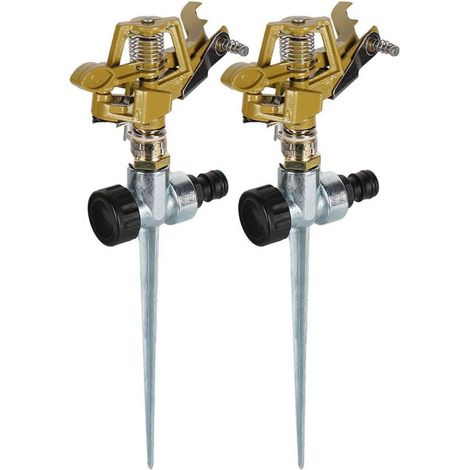pcs Arroseur Rotatif de pelous Arrosage Automatique Jardin Sprinkler Spike Pelouse Herbe Réglable Rotatif Pulvérisateur d'eau pour (1/5)