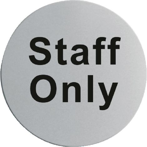 Plaque auto-adhésive de porte en inox - Réservé au personnel