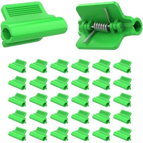 Lot de 30 colliers de serrage ABS pour serre (4x3x3 cm) pour film et filet avec filetage