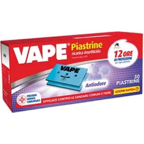 Piastrina per elettroemanatori con antiodore zanzare comuni e tigre - in confez. da pz.30 - 6 pz