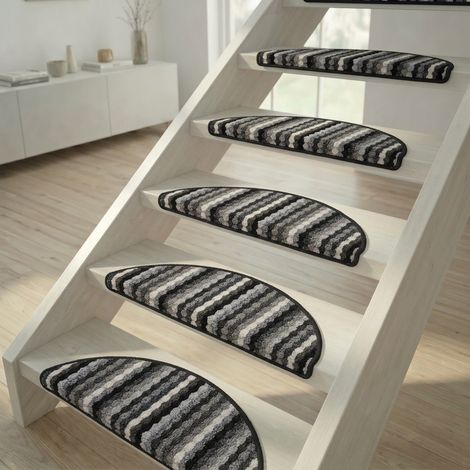Tappetino per scale Multi Stripes Antracite - 20x56 cm (1/4)