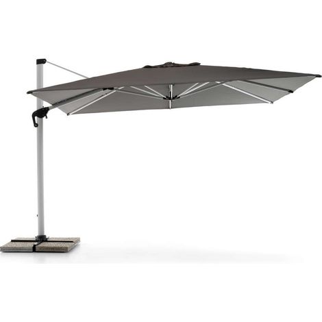 Parasol Viro 4x4m antracita con brazo decentrado (1/4)