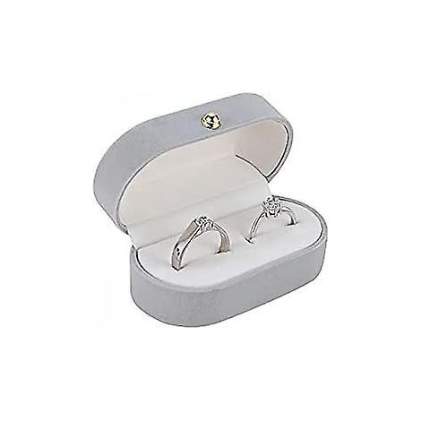 bote De Prsentation De Bague De Mariage (gris Clair) 7,5 4 3,5 Cm Coffret Cadeau De Bijoux De Stockage Proposition De Mariage Emballage Classi (1/5)
