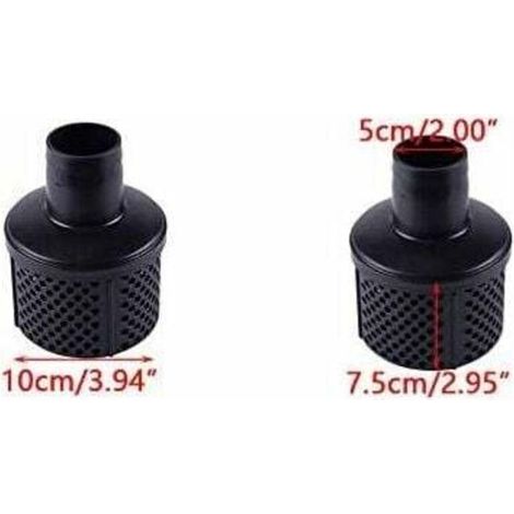 2pcs Filtre filtre pompe d'aspiration tuyau pour évacuation des eaux usées inondation des eaux usées (2 pouces)