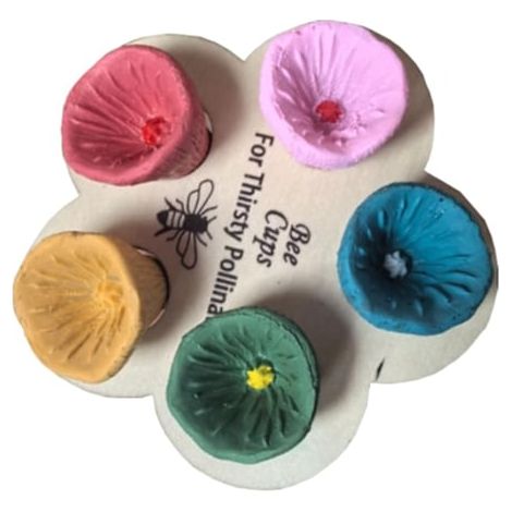 Abbeveratoio con mini tazze per api da giardino – 5 colori (1/5)