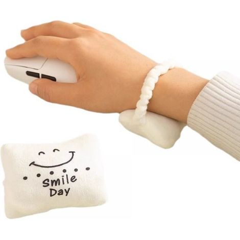 2 Pièces Repose-poignets, Support ergonomique clavier et souris, Design blanc compact, Pour bureau et domicile (1/5)