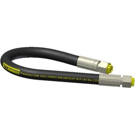 Tuyau hydraulique fileté M22x1,5 droit L-630 mm DN12-1SN (AA-13-630 P11P11) 16 MPa Waryński (1/2)