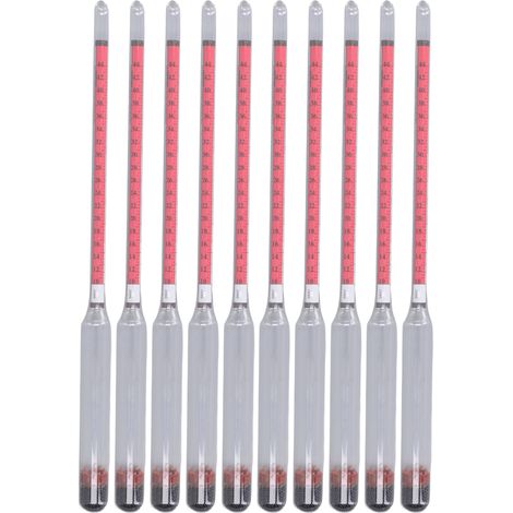 Lot de 10 hydromètres pour la fabrication de vin et de bière à domicile, avec bocaux de test (0-100) - Fournitures ménagères (1/5)