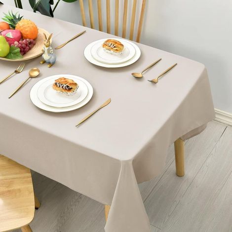 Nappe 100x100cm Outdoor Résistante aux intempéries Lavable Beige Carrée