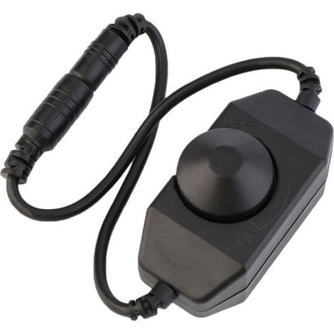 Variateur Led Rotatif Pour Bandes Lumineuses Monochromes - Interrupteur À Molette Pour Lampes De Bureau - Noir - 61x33x32 mm (1/5)