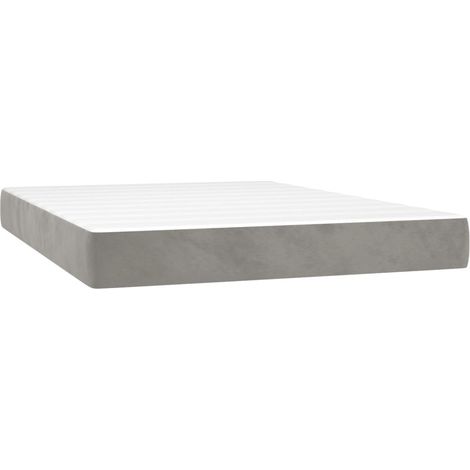Maison Exclusive - Materasso a Molle Insacchettate Rigidità Media Grigio Chiaro 140x200x20 cm in Velluto