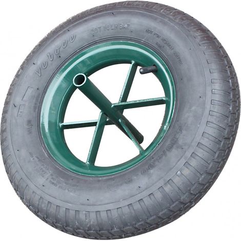 Altrad – Roue gonflée 400mm métal et caoutchouc – Compatible brouette et chariot de jardin – Longueur de moyeu 100mm – Poids 2.332kg