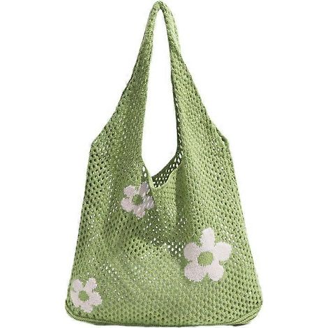 Sac à provisions réutilisable en filet tissé, sac fourre-tout pour fruits et légumes, sac de rangement en filet pour courses (1/5)
