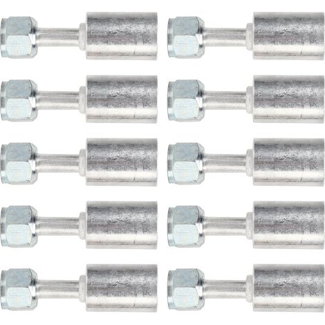 10 Stück Klimaanlagen-Schlauchverschraubungen mit R12 3/8-Zoll-Hülse 180° Aluminium für Pkw, Lkw und Nutzfahrzeuge