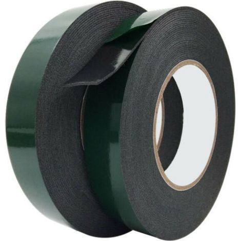 Ruban adhésif double face Extra Fort, 2 Rouleau Ruban de Mousse Double Face Puissant pour Montage Durable et Adapté à l’industrie Automobile, Les Moulures（20mm10m） (1/5)