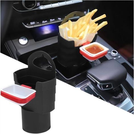 Porta patatine per auto, porta patatine in plastica con porta salsa per auto, porta patatine in plastica per auto (1/5)