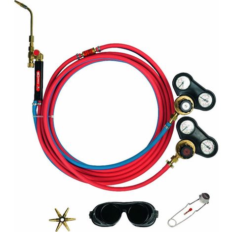 Kit Koro GUILBERT EXPRESS für Oxyacethylen-Lötgerät - Schlauch 5 ml + Druckminderer + Brille + Stern mit 6 Tüllen - 2905