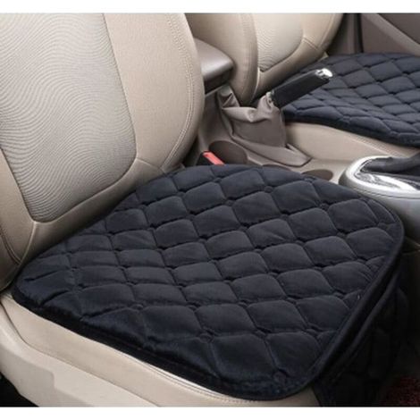 Coussin de siège avant de voiture, lot de 2, noir, confortable, antidérapant et respirant (1/4)