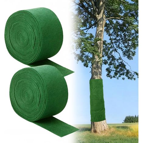 Lot de 2 rouleaux de film de protection arbre 17 m x 12 cm réutilisables plantes gel transplantation plantes garder chaud humidifier (1/4)