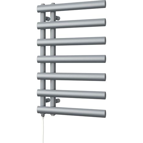 Elyan - Silver Electric Towel Rail H766mm x W500mm 300w Standard (1/3)