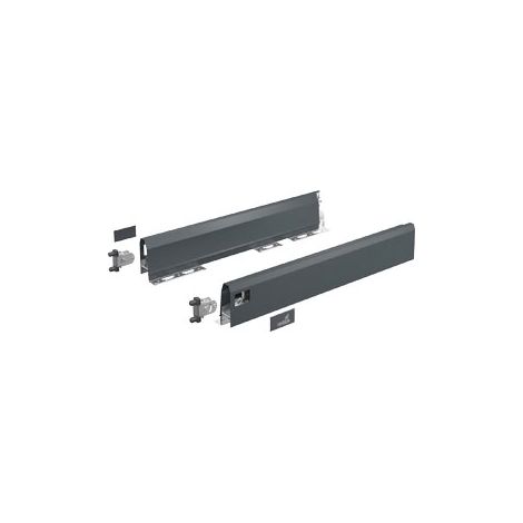 Kit arcitech hauteur 94 anthracite pour paroi arrière acier - Longueur : 550 mm - HETTICH