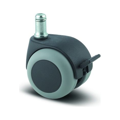 Roulette pivotante à frein pour chaise et fauteuil - moyeu lisse - Lumina - TENTE