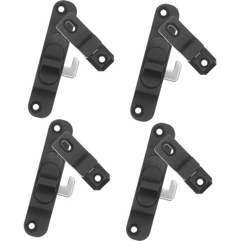 Lot De 4 Verrous De Sécurité Pour Fenêtre Coulissante En Alliage D'Aluminium Verrous De Fenêtre Noir