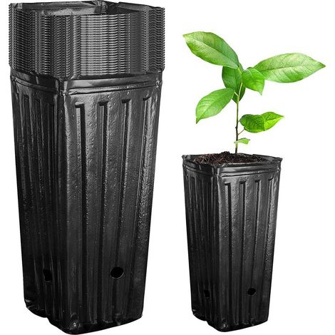20pcs Grands Pots D'arbre, Pots D'arbre De Pépinière Profonde En Plastique, 7,8 Pouces De Haut Pots De Conteneur De Plantes De Fleurs De Semis Pour Plantes De Jardin D'intérieur Et D'extérieur (20pcs) (1/5)