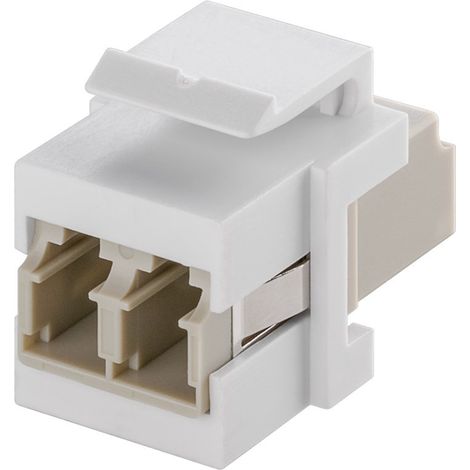 80000 Goobay coupleur fibre optique LC Duplex pour boitier réseau type Keystone - Coupleur fibre optique LC Duplex femelle / femelle pour boitier type Keystone (1/2)